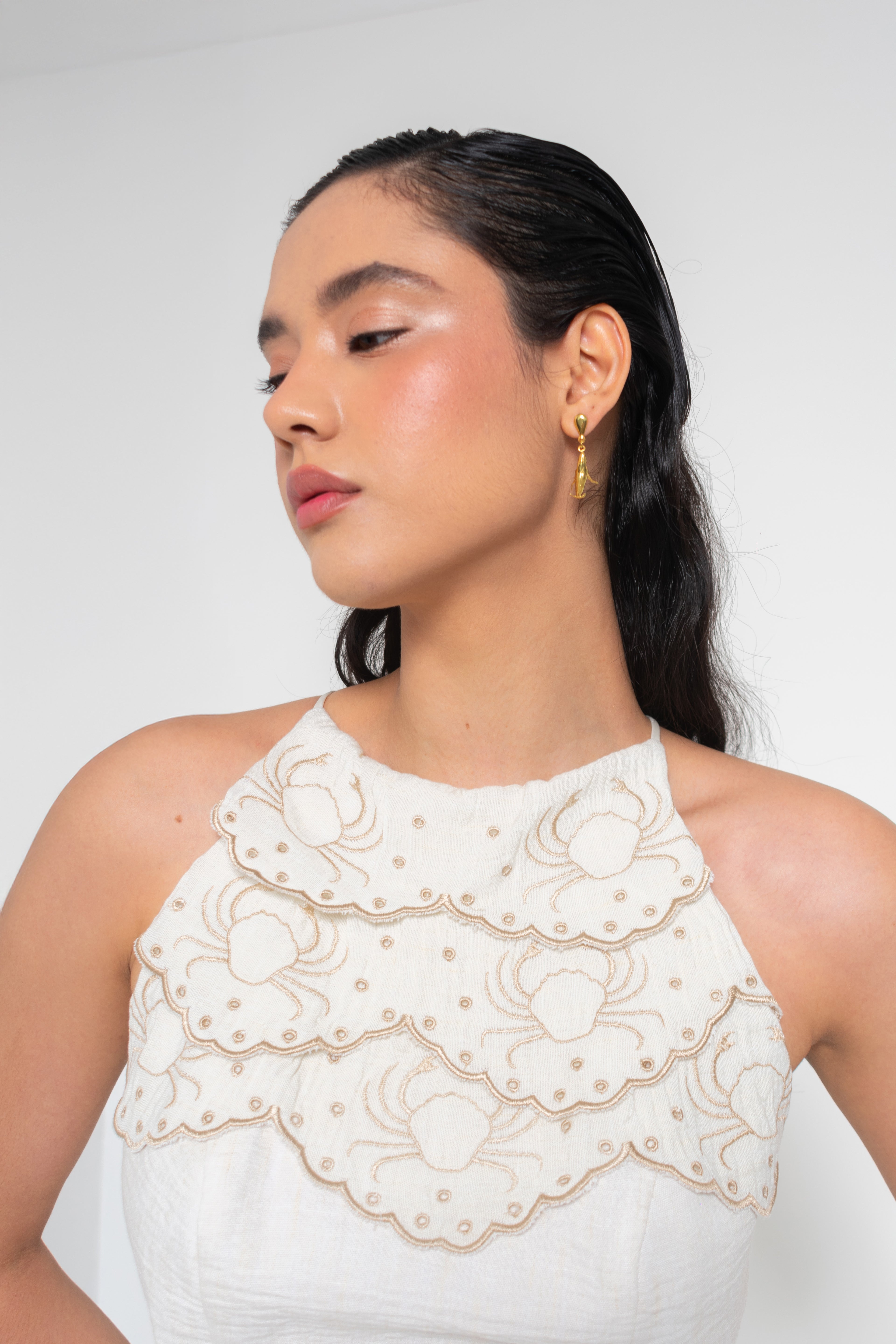 Blusa Halter Cangrejos