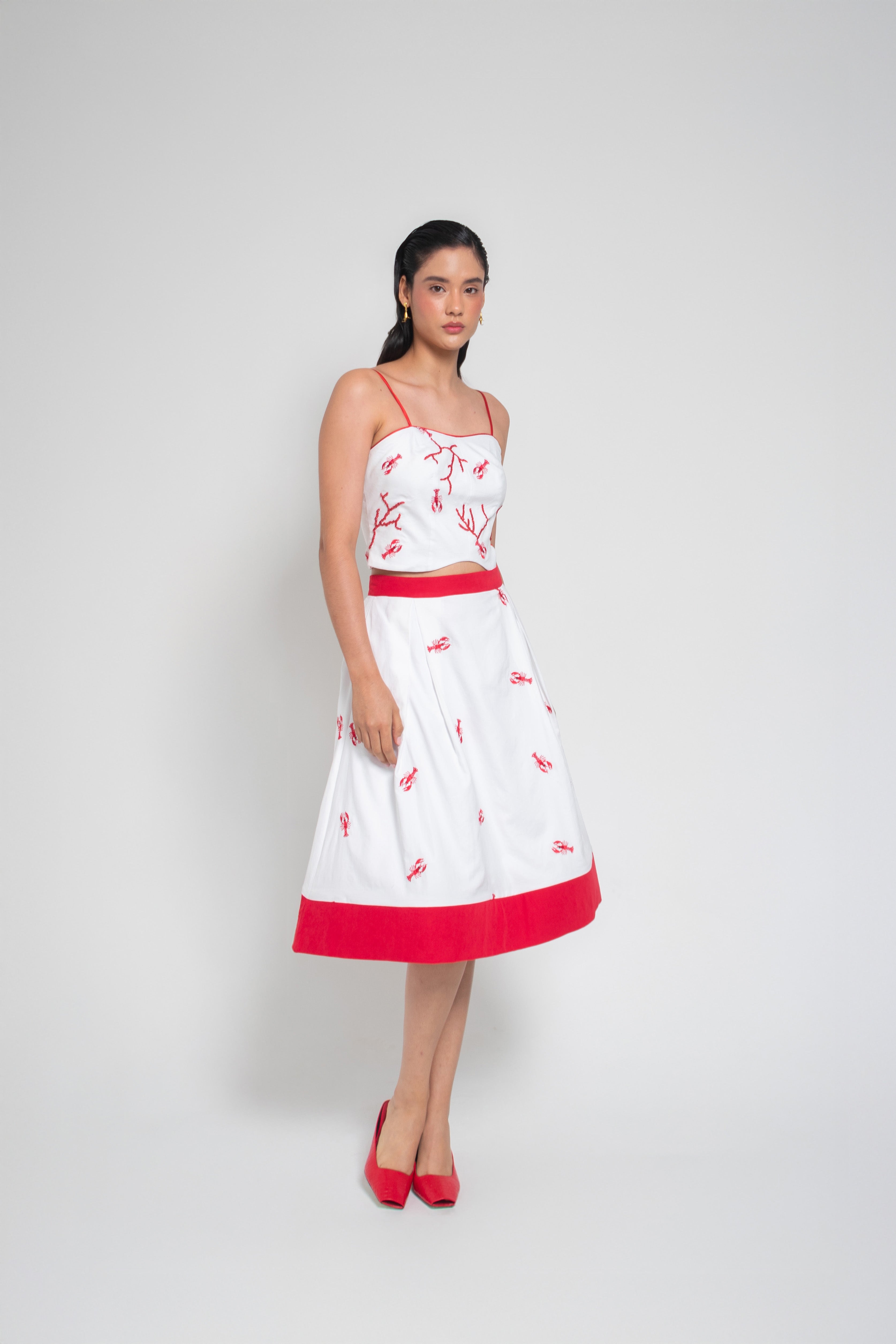 Crop Top Bordado Langostas