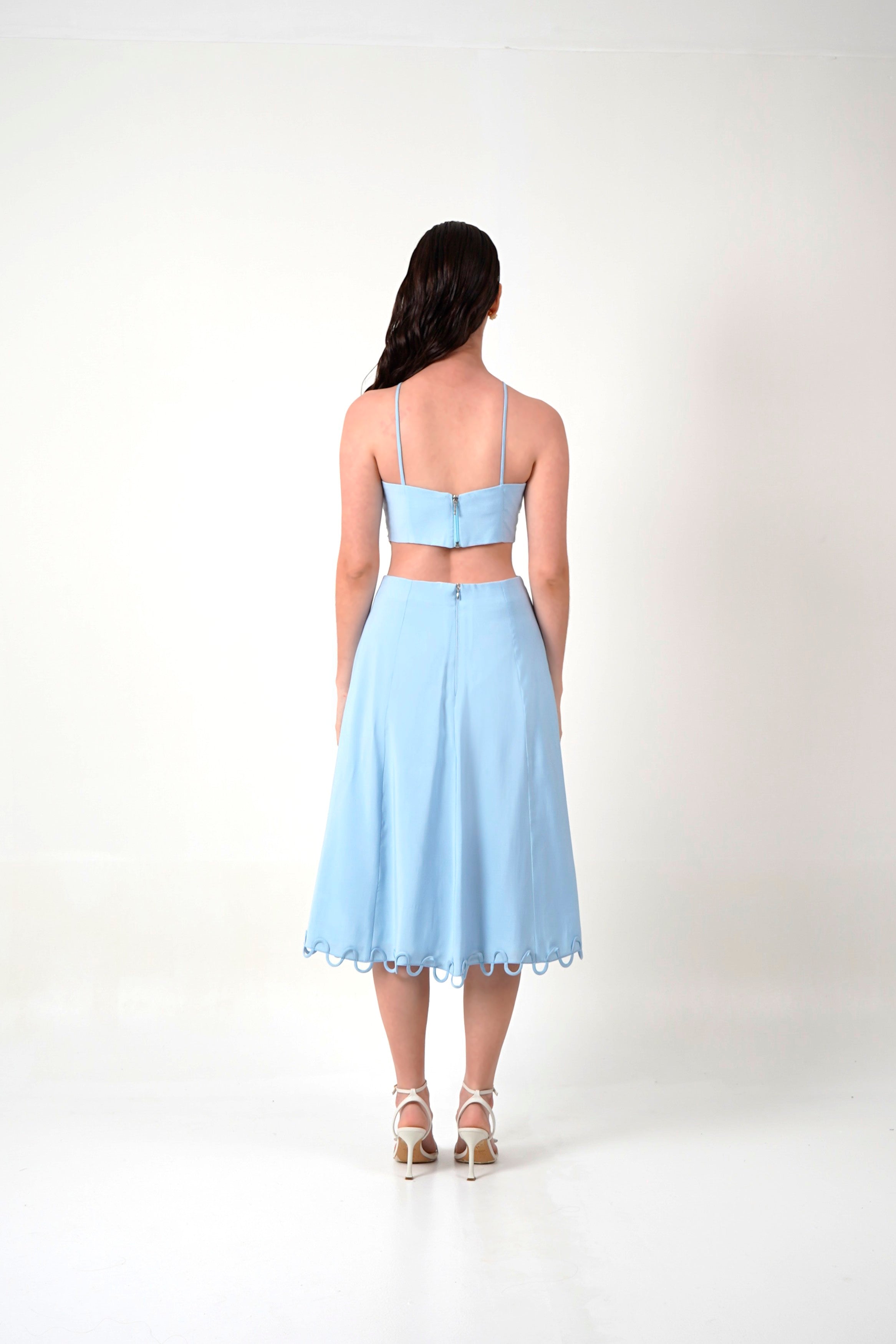 Vestido Cut Outs Azul