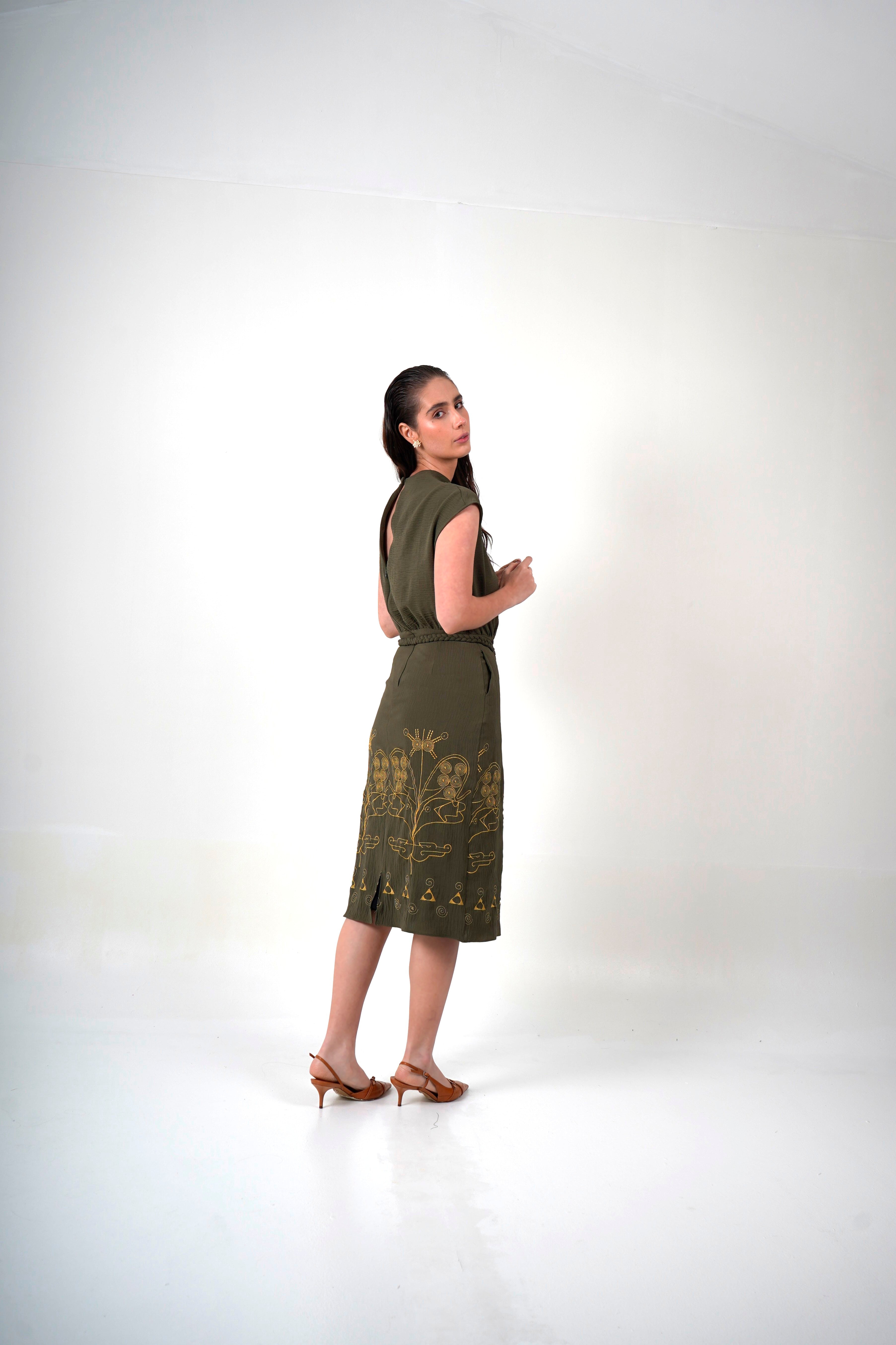 Vestido Jaguar Cinturón