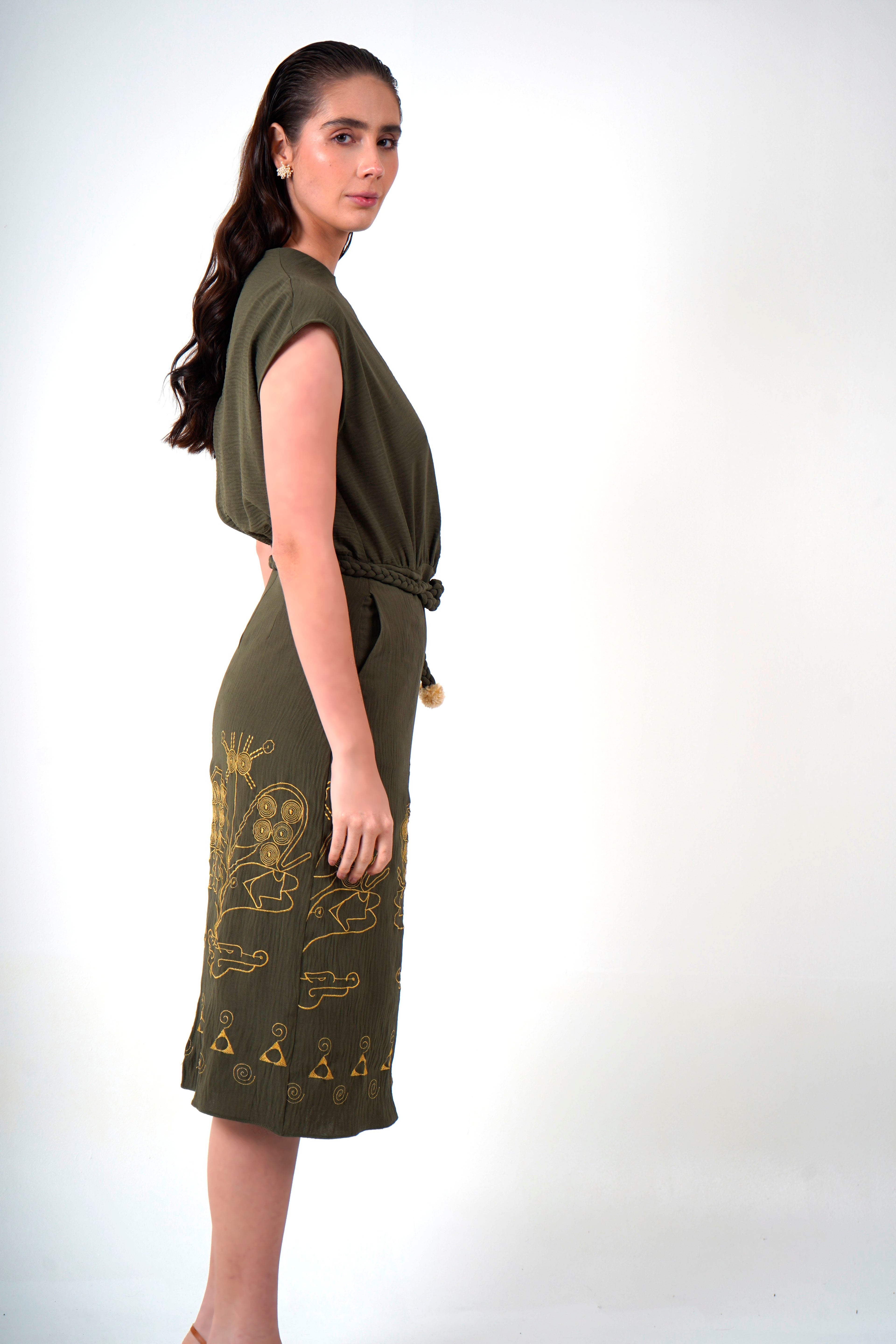 Vestido Jaguar Cinturón