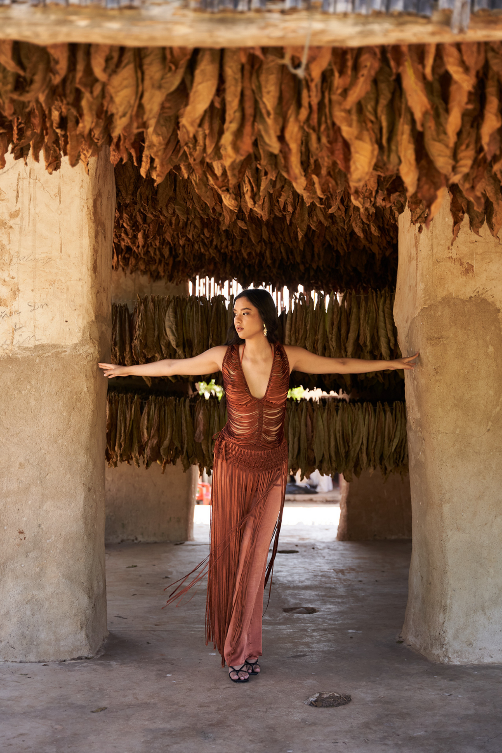 Cinturón Macrame Ocre