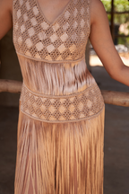 Blusón Macrame Camel
