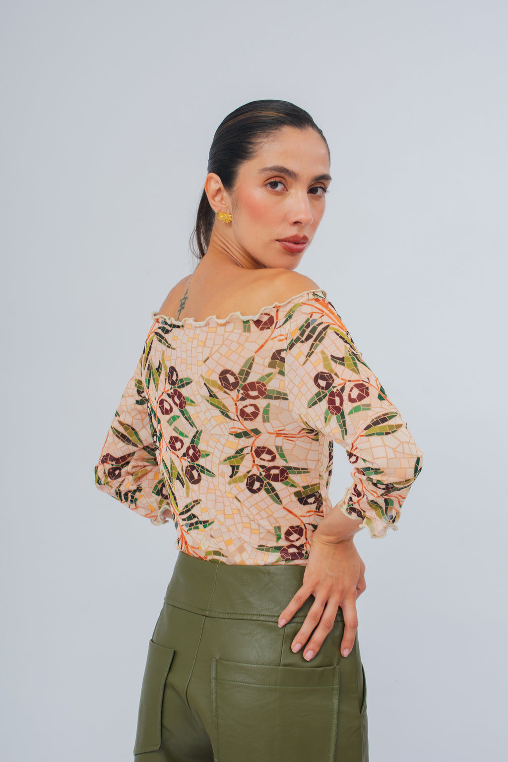 Blusa Mesh Olivas