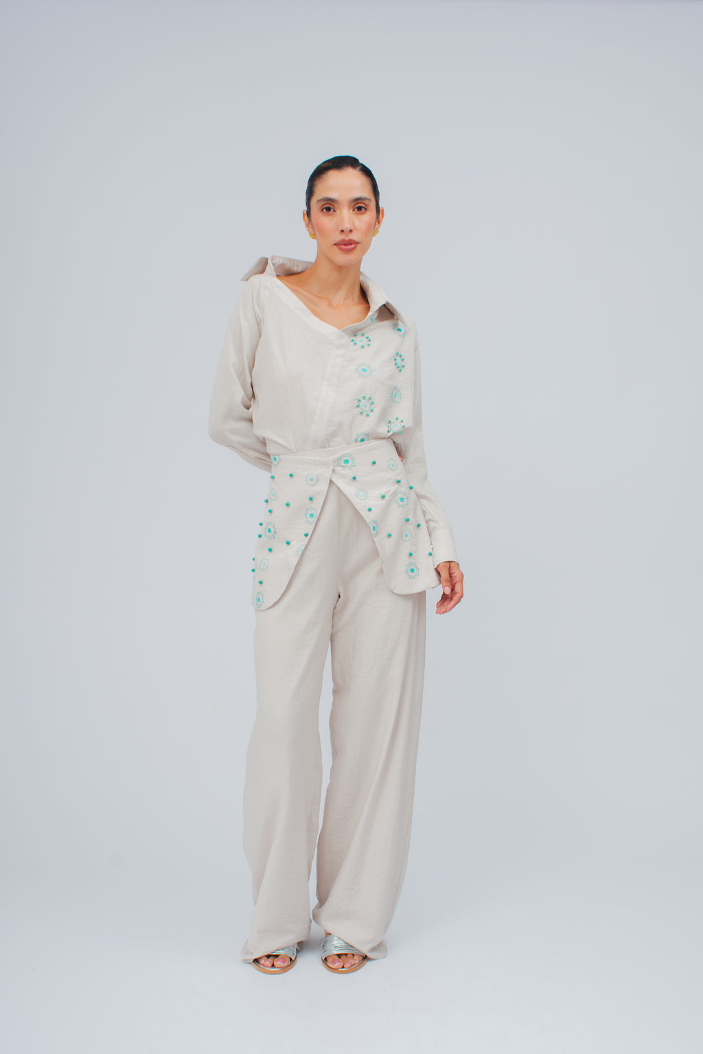 Camisa Asimetrica Soles Dots