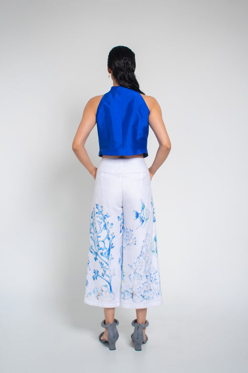 Blusa Halter Azul