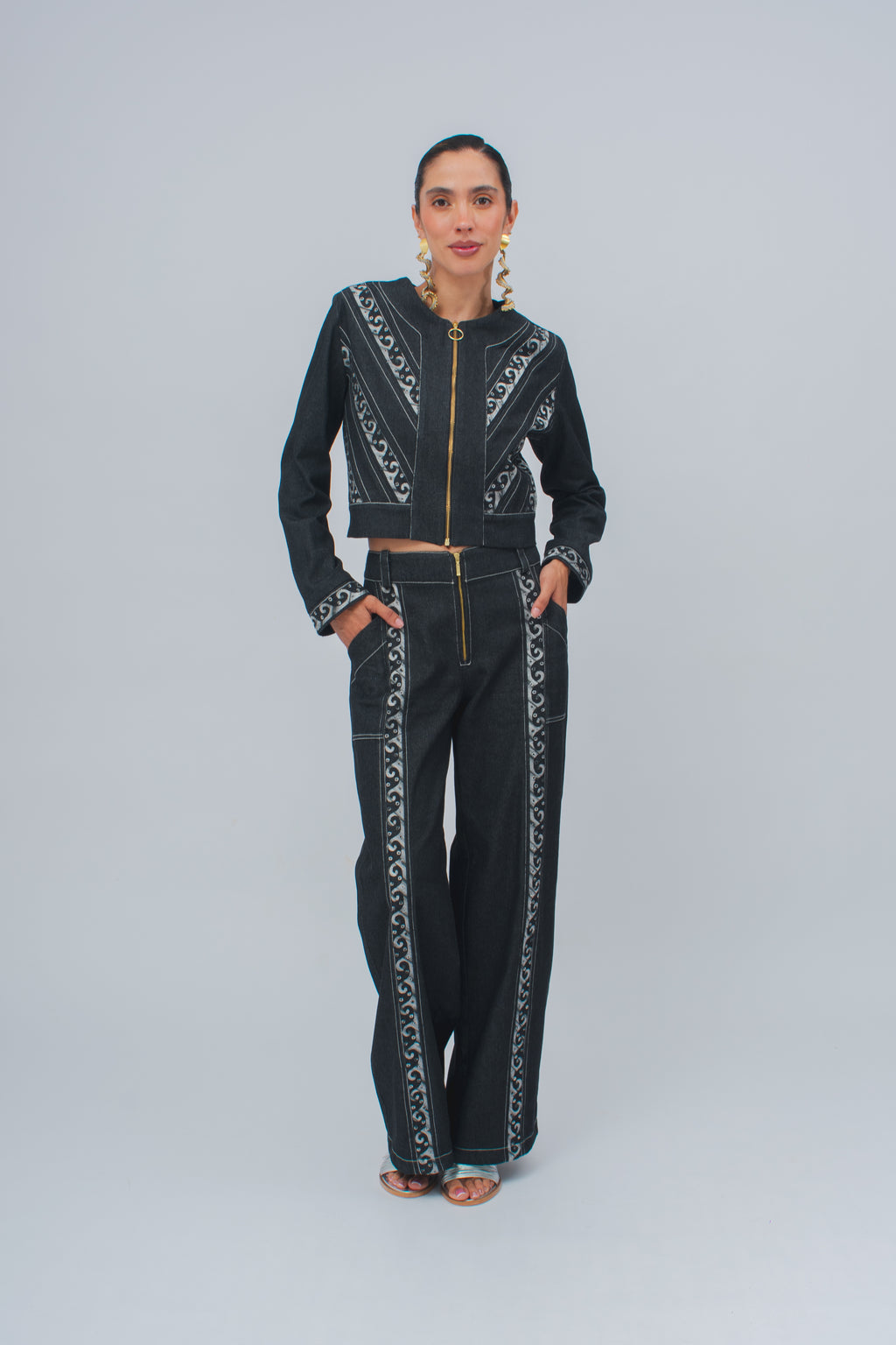 Chaqueta Cropped Denim