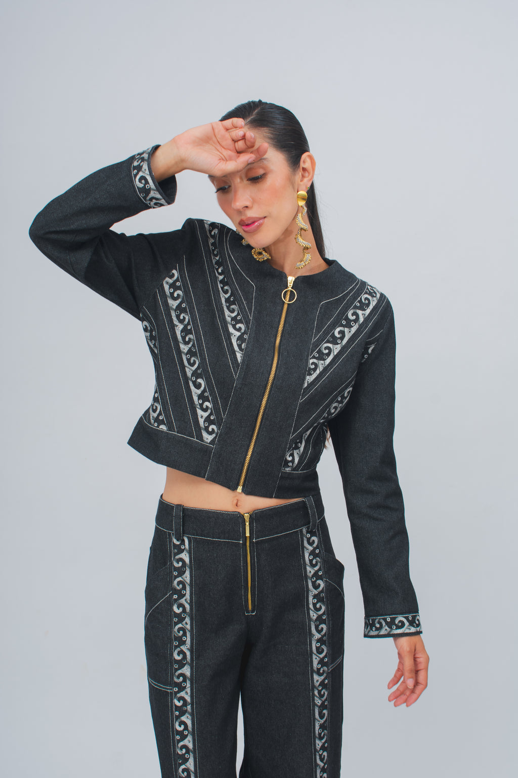 Chaqueta Cropped Denim