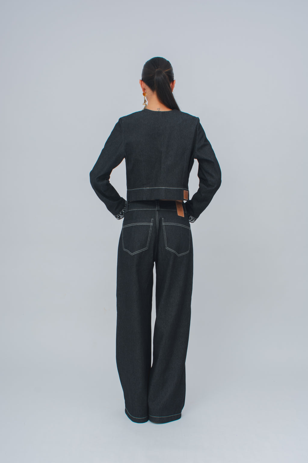 Chaqueta Cropped Denim