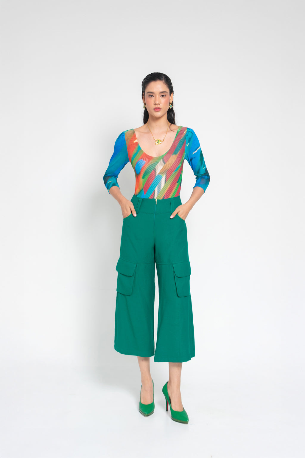 Pantalón Cargo Verde