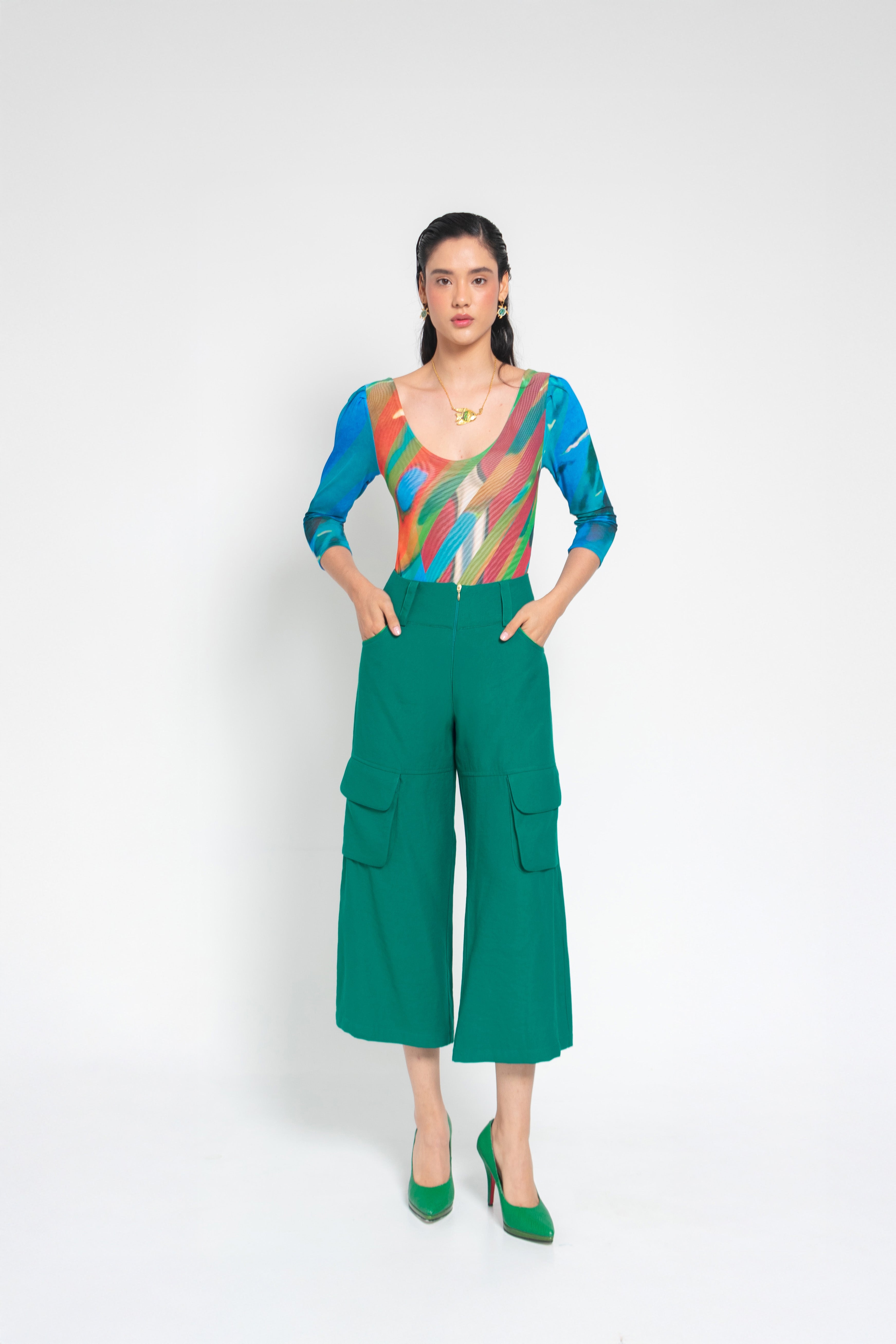 Pantalón Cargo Verde