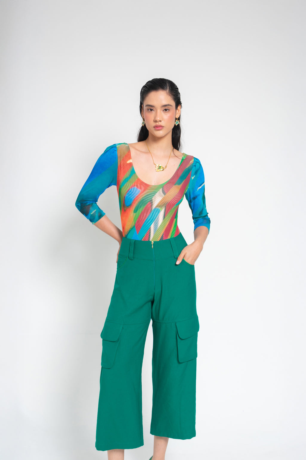 Pantalón Cargo Verde