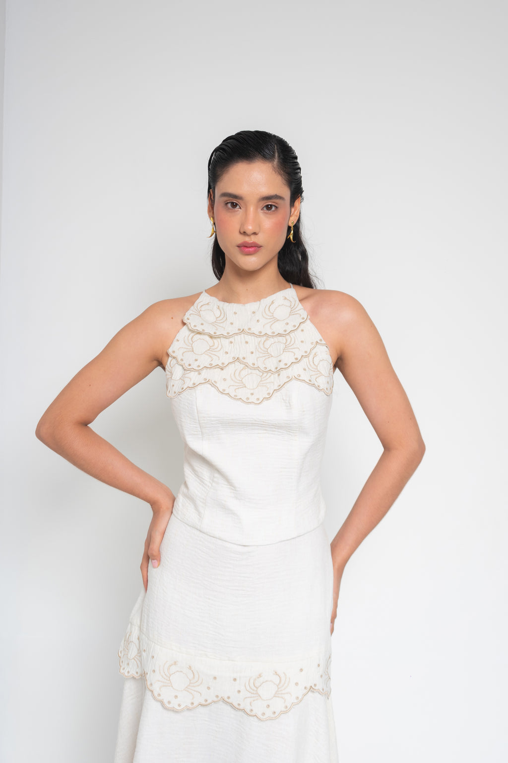 Blusa Halter Cangrejos