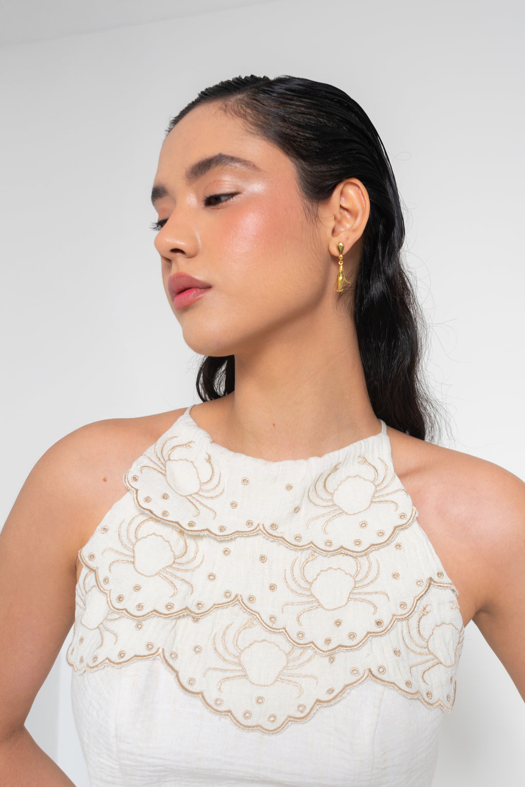 Blusa Halter Cangrejos