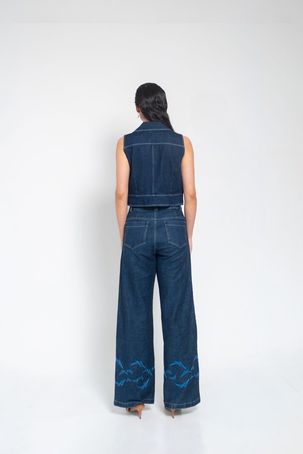 Pantalón Cargo Denim Ballenas