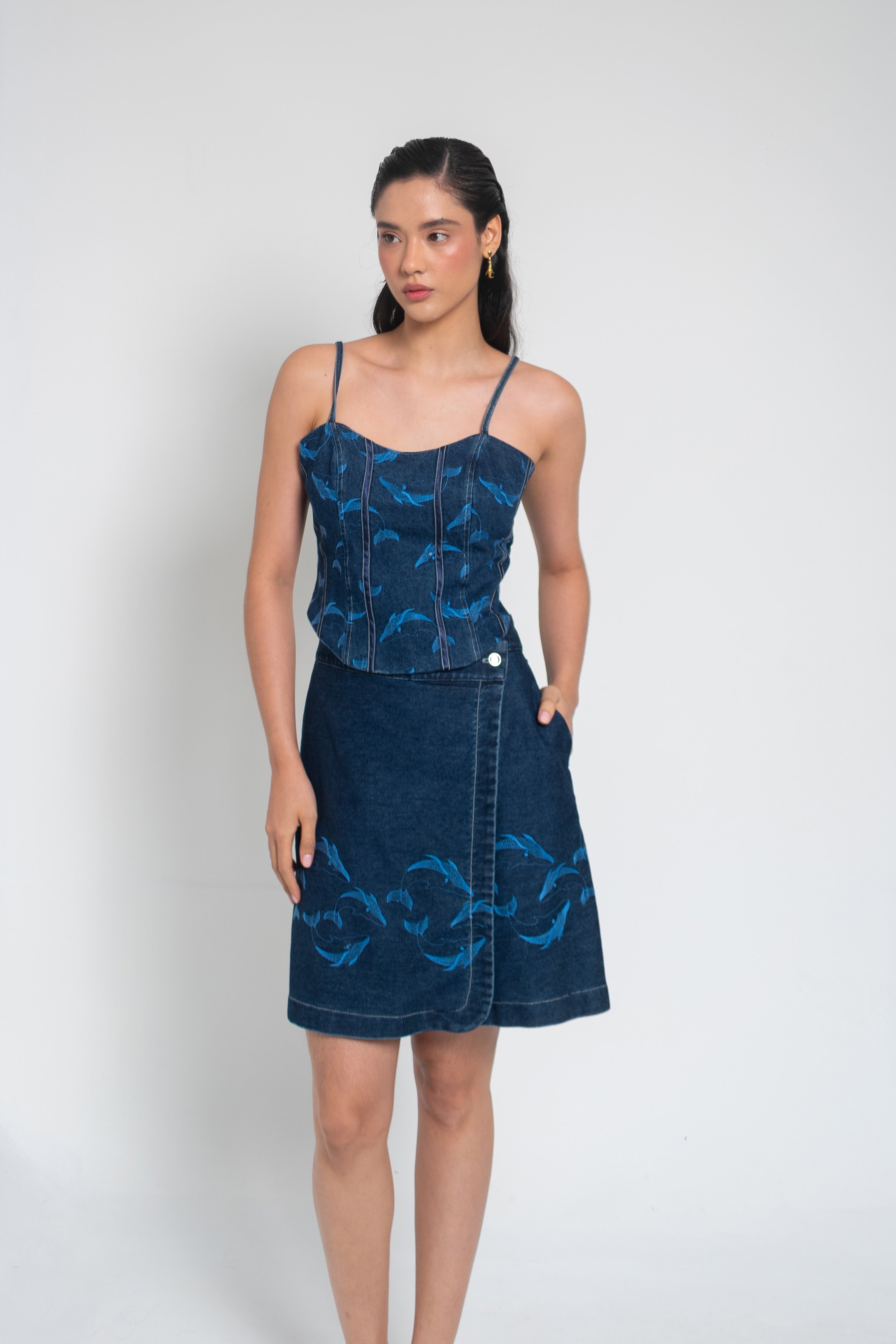 Falda Ballenas Denim