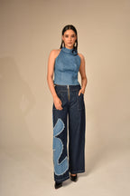 Top Halter Denim