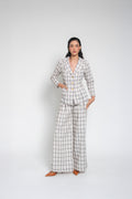 Pantalón Cuadros Pliegues