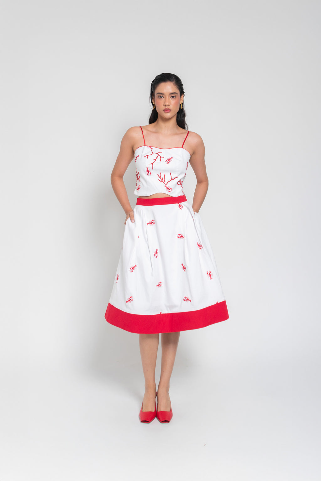 Falda Bordado Langostas