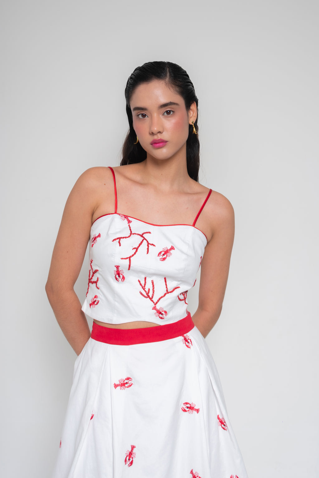 Crop Top Bordado Langostas