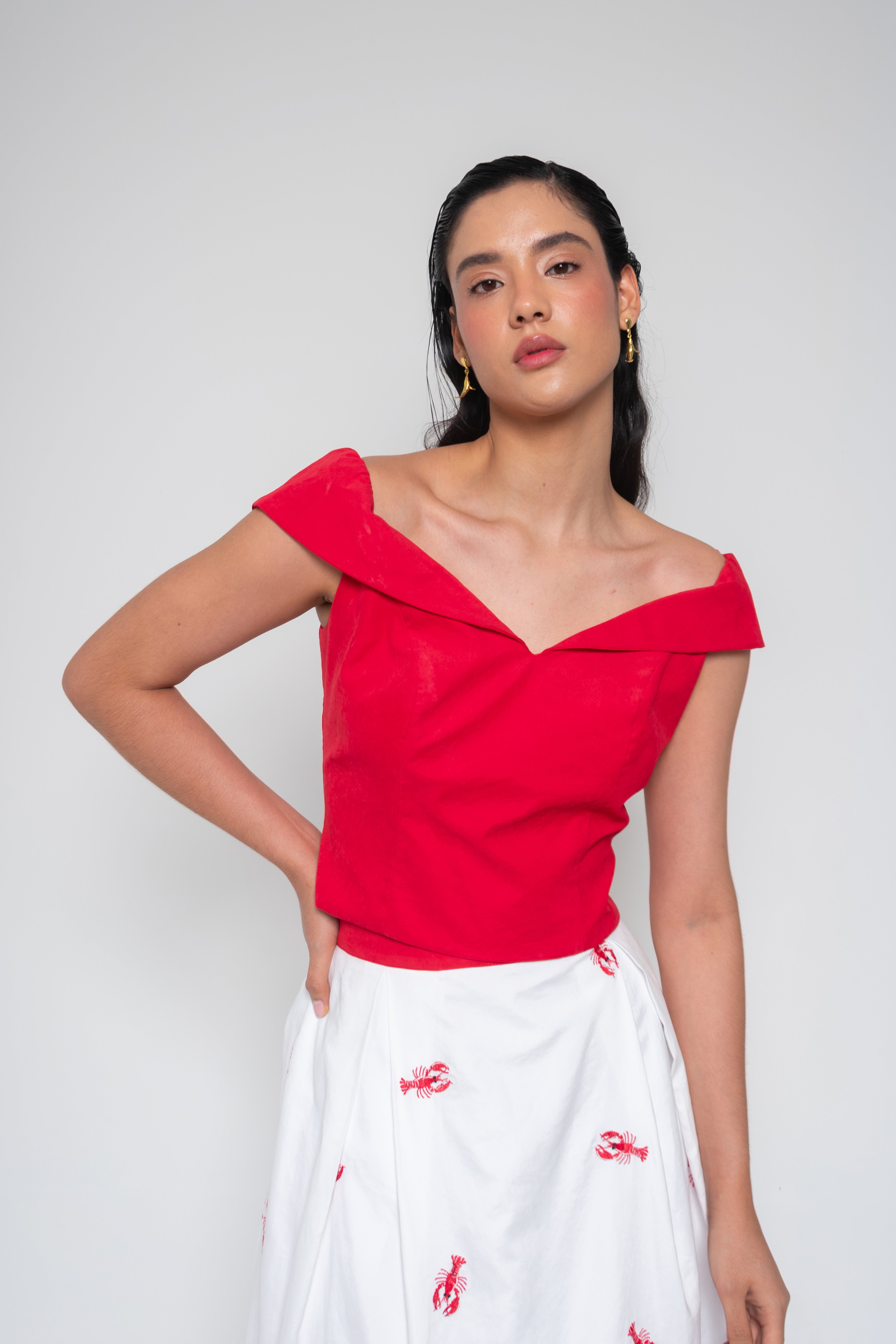 Crop Top Rojo