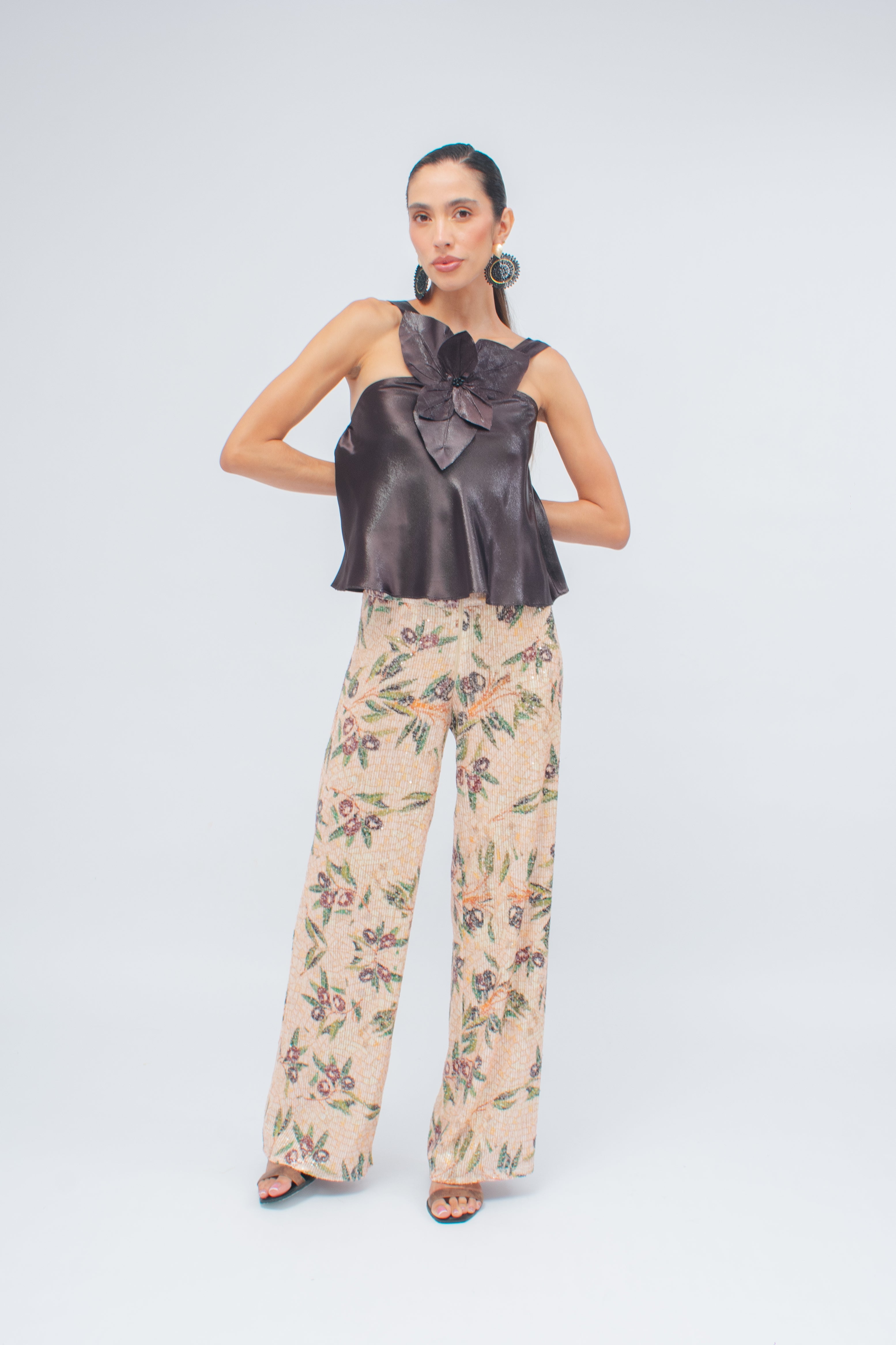 Pantalón Lentejuelas Olivas