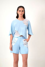 Short Bolsillos Azul
