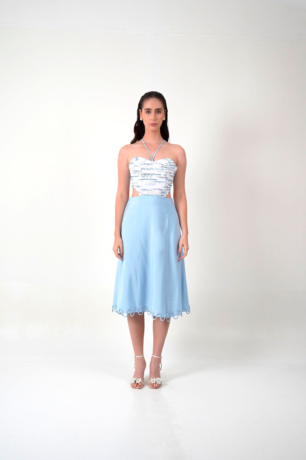 Vestido Cut Outs Azul