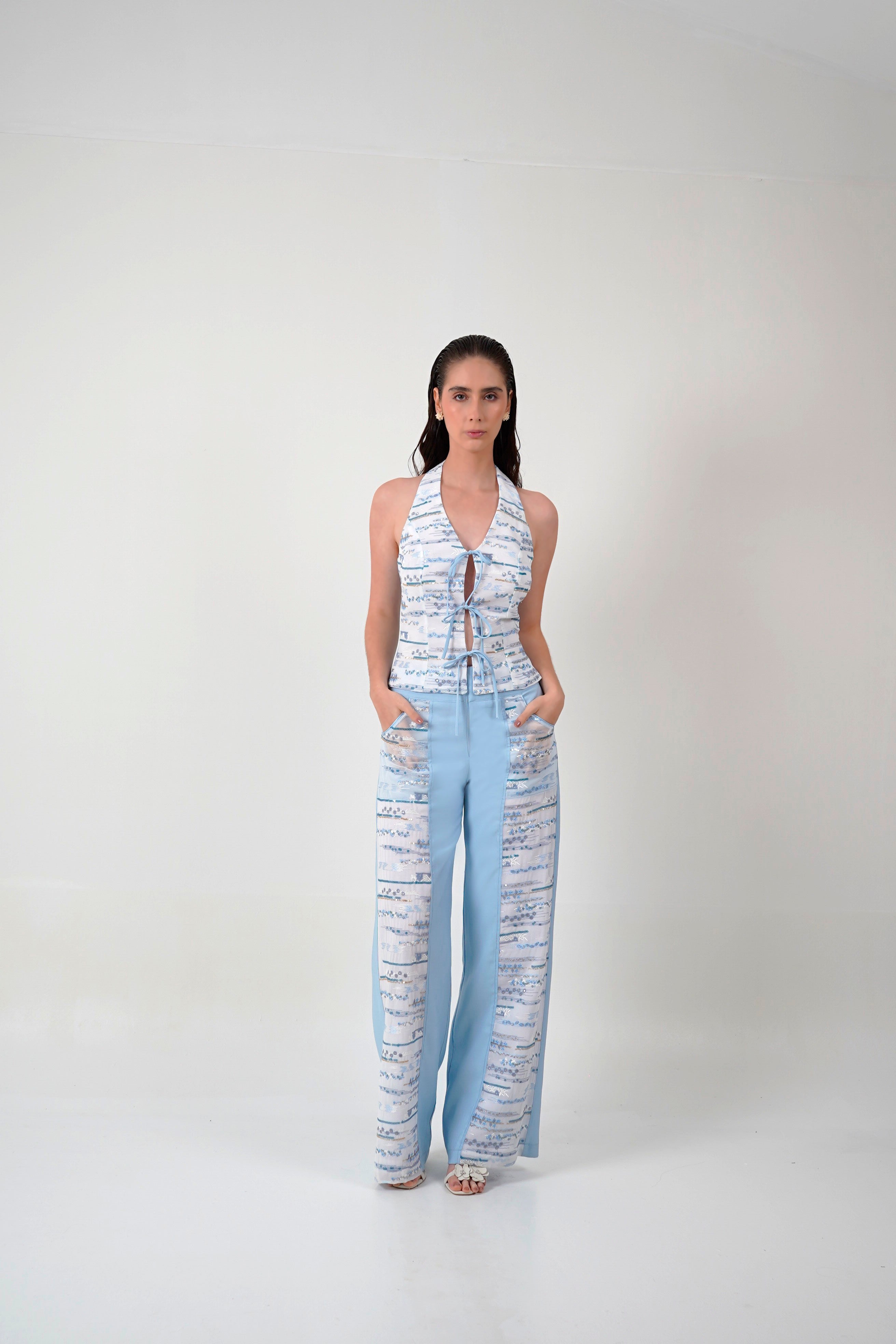 Pantalón Cortes Azul