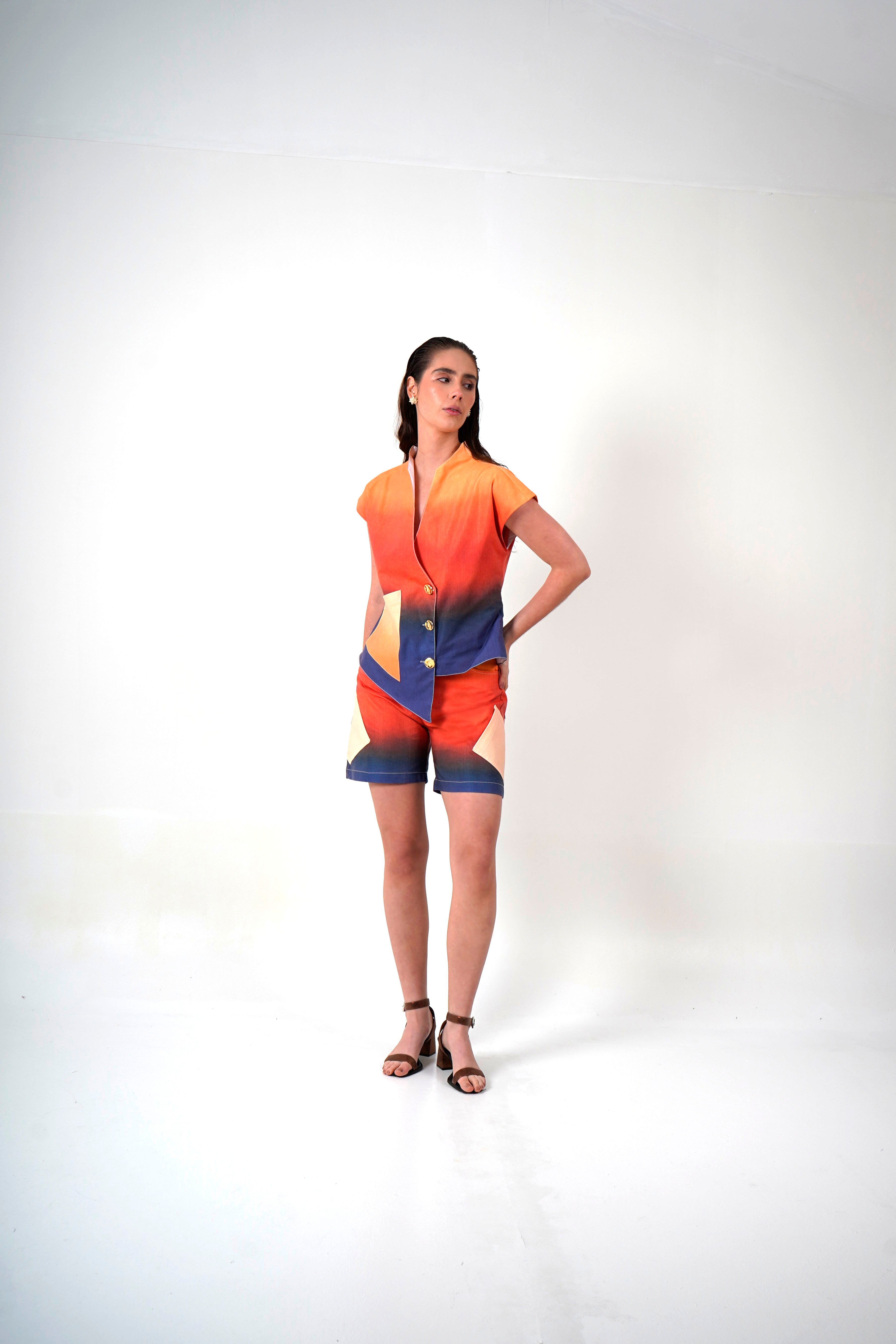 Top Asimetrico Atardecer