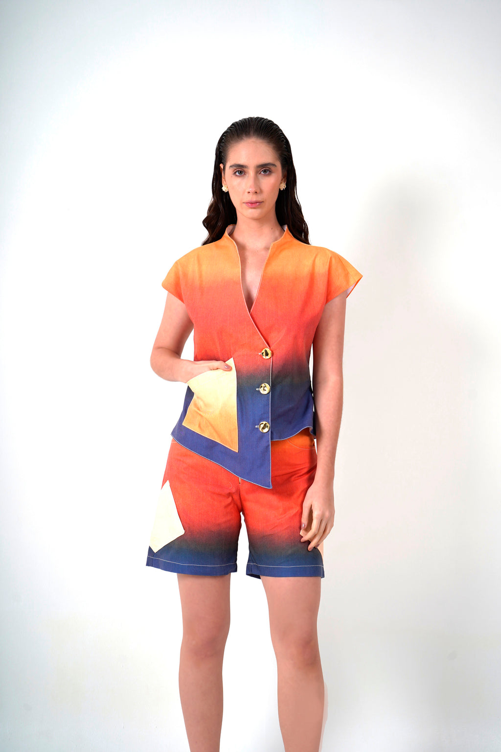 Top Asimetrico Atardecer