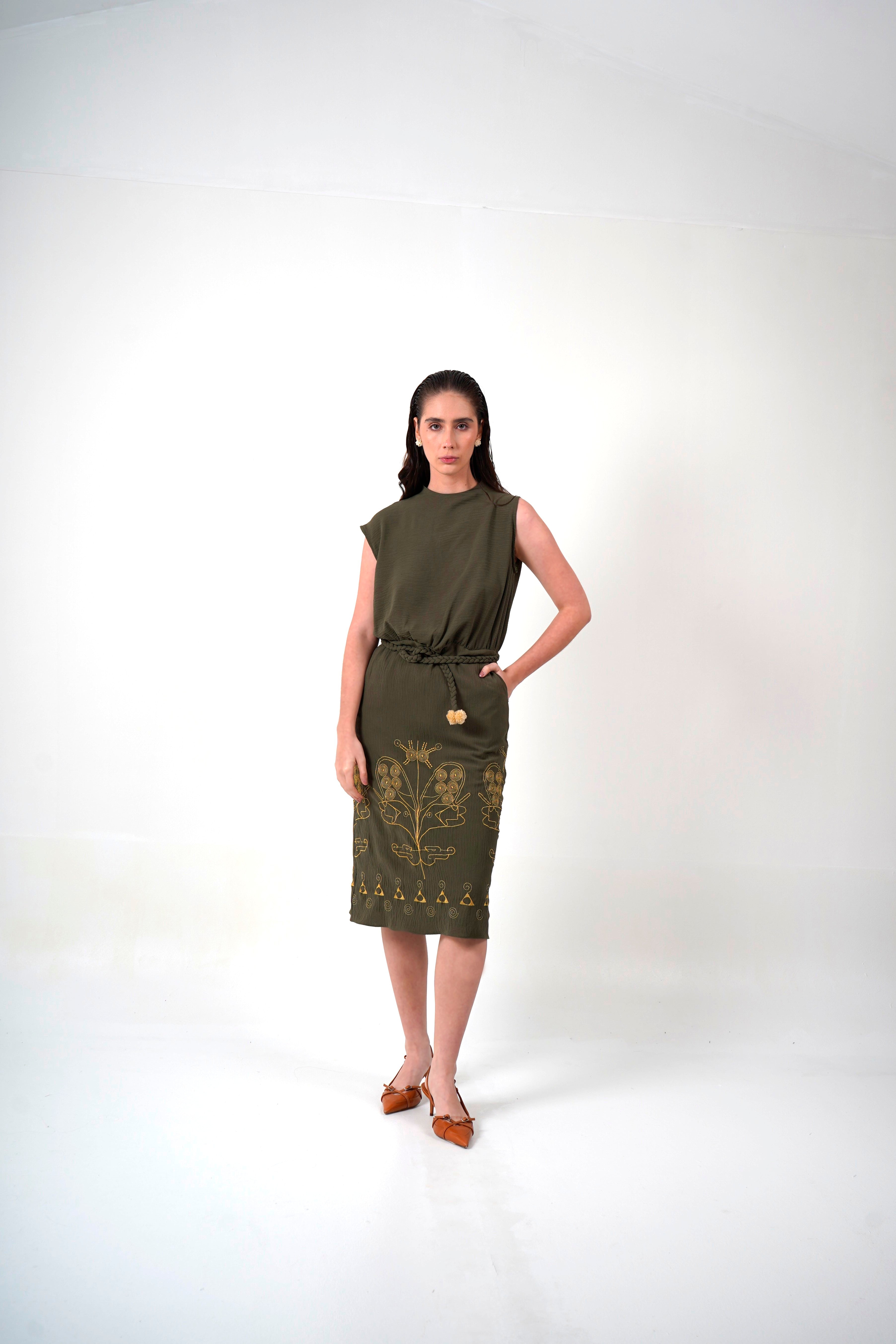 Vestido Jaguar Cinturón