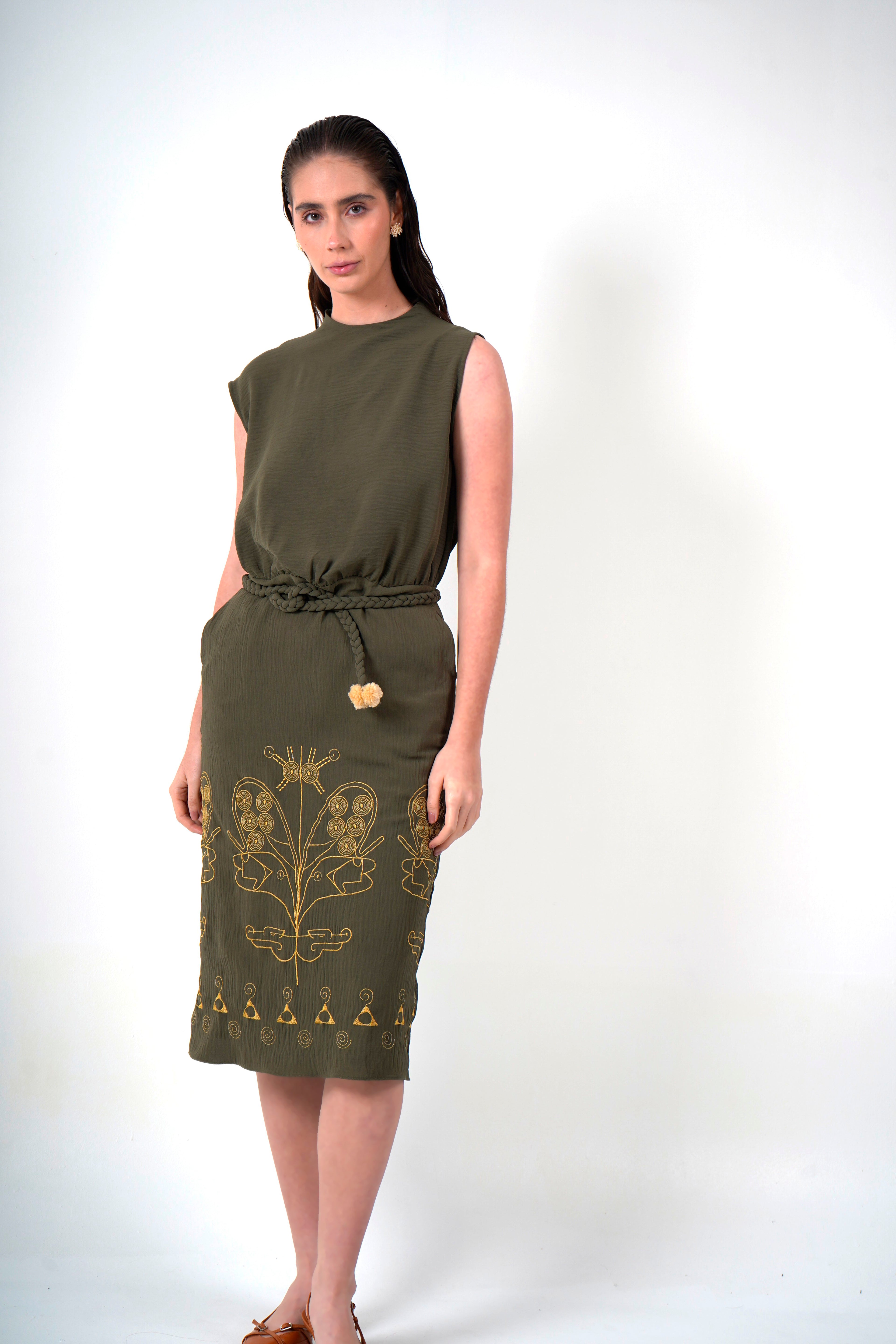 Vestido Jaguar Cinturón