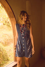 Vestido Denim Arabisco